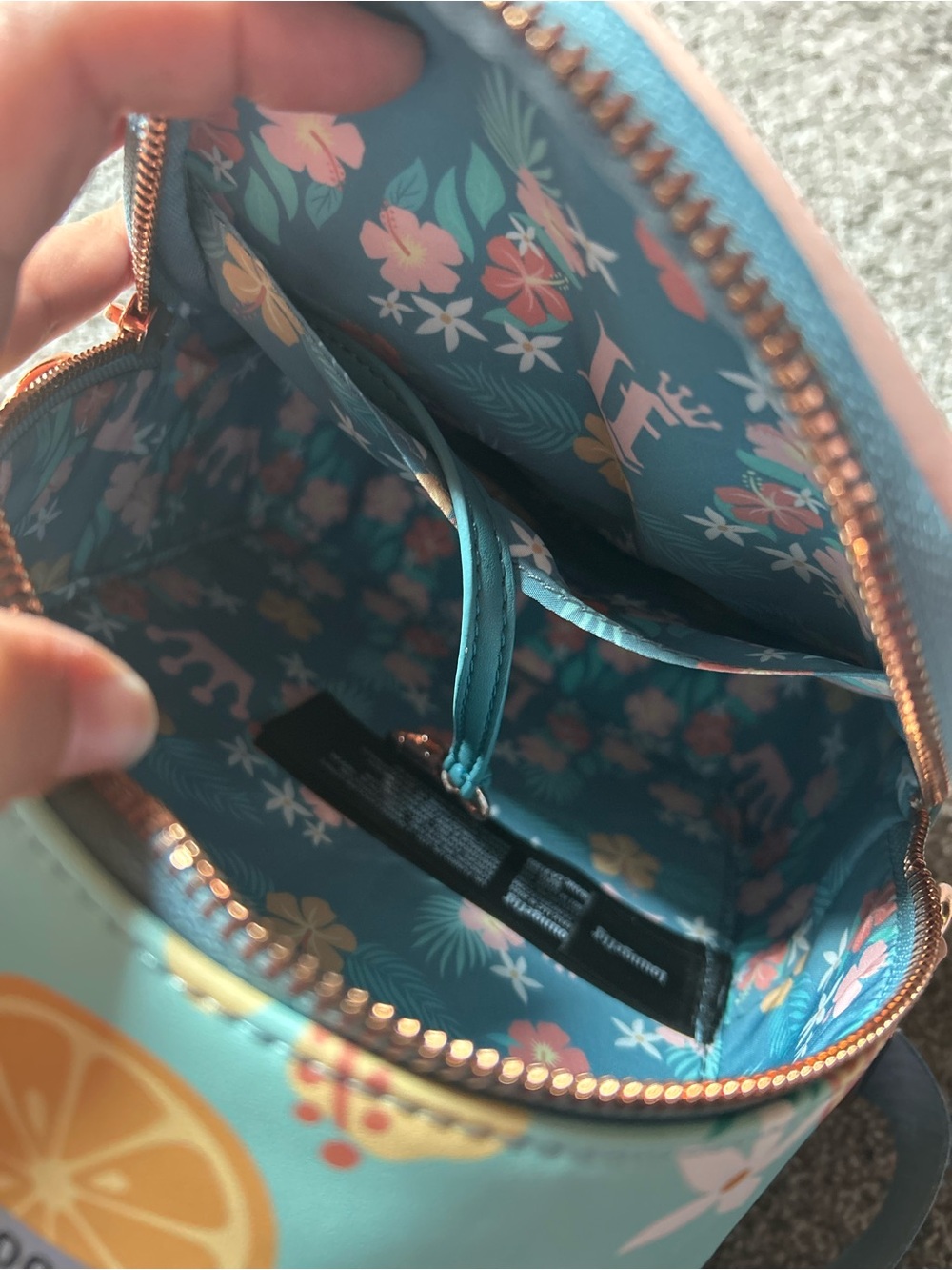 Loungefly Floral Citrus Mini Backpack - Picture 10 of 13